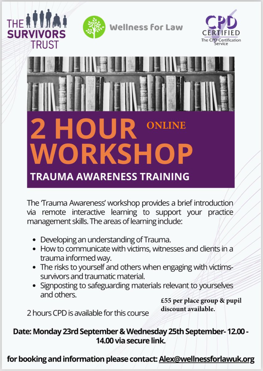 We have free places for pupils &amp; junior barristers available for Mondays session!