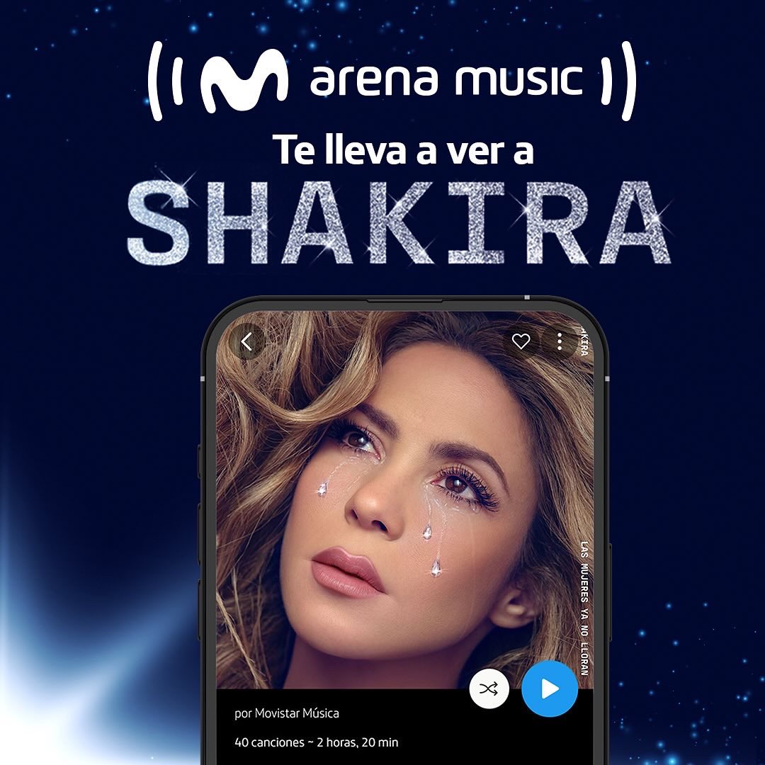 Paren todo shakifans 🩵 #ArenaMusicApp te lleva al concierto de #Shakira en Miami.
Escucha la mayor cantidad de veces TOP SHAKIRA y participa. Descarga la app ya en Google Play y App Store 👉🏻movistar.com.co/arena-music