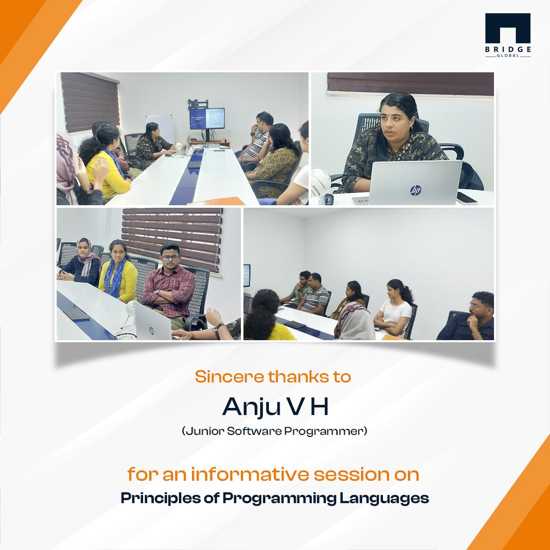 Bridge_Tweed's tweet image. We are deeply thankful to Anju V H for delivering a highly insightful session on “Principles of Programming Languages.” Your approach was inspiring and impactful!

#tutorial #Learningsession #programminglanguages #principlesofprogramminglanguages