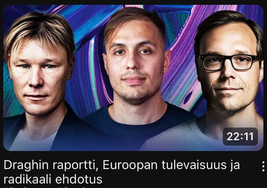 Keskustelu Draghin raportista Suomessa pyöri yhteisvelan ympärilä, ja siten oleelliset asiat jäivät hieman pimeään. Tässä <a href="/startupyhteiso/">Suomen startup-yhteisö</a>-ekonomisti <a href="/zad_youssef/">Youssef Zad</a> ruotii kanssamme, mitä on jäi keskustelematta.

open.spotify.com/episode/0CLzvl…