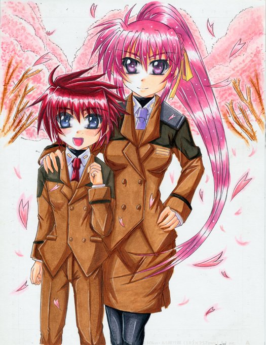 バックアップHDDから昔描いたカラーイラストが出てきたんだが……。(おお!! 懐かしい! コピックで塗った奴だ～塗るの楽しかったなぁ～)(ん? コイツ、漫画原稿用紙に塗ってる……だと!? 二人の身長差、下半身のバラン～ス!!! あれ? まるで成長してなくね???)をそっと呑み込む。 