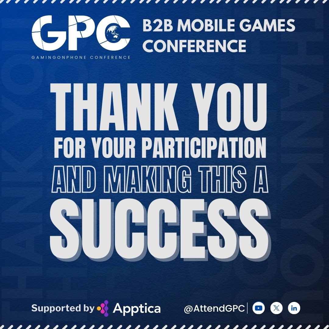 A heartfelt thanks to everyone who made the <a href="/GamingonPhone/">GamingonPhone</a> Conference 2nd edition such a grand success! Your enthusiasm,expertise &amp; engagement made it truly exceptional.

Stay tuned for more event announcements—we can't wait to bring more exciting opportunities to connect &amp; grow!