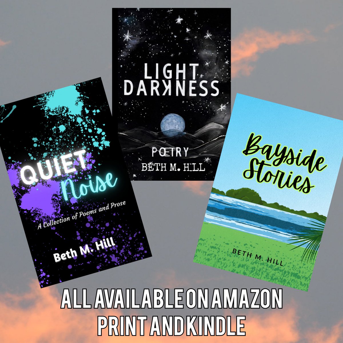 EMPWritings's tweet photo. ⭕Light Darkness: | A Collection of Poetry https://t.co/iUoQNrMstw

⭕Quiet Noise: A Collection of Poems and Prose https://t.co/wfNBLVhqPS

⭕Corozal Bayside Stories: A Collection for Children https://t.co/GlPL7qB4Re

All my work waiting for a good home! 🙂 Get yours today! https://t.co/YIMOTFvxJT