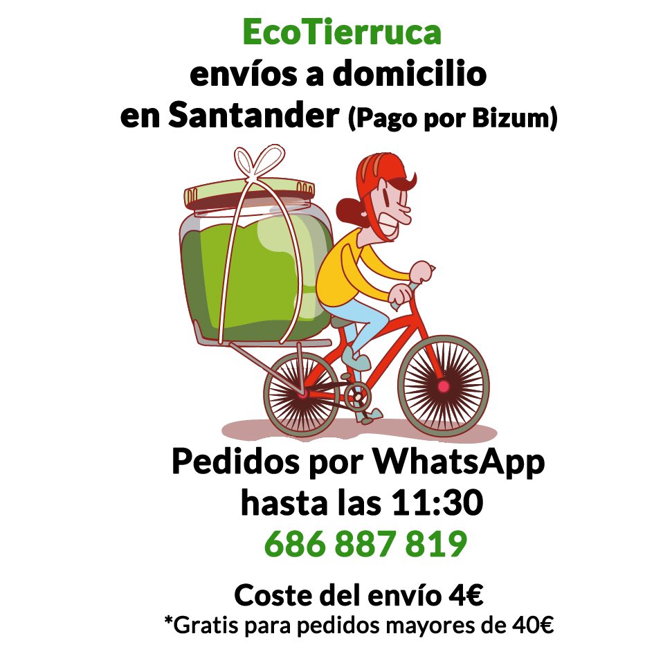 Este otoño, si no puedes venir a EcoTierruca, no te preocupes, ¡nosotras te lo llevamos! 🛵🍁 
Estas son nuestras tarifas de reparto, haz tu pedido por WhatsApp y nuestros colaboradores te acercaran tu comida saludable y sostenible al lugar seleccionado