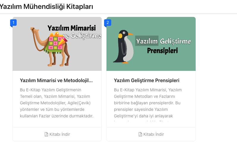 odayibasi's tweet image. onurdayibasi.dev/yazilim-muhend… LearnReactUI dev platformuna Yazılım ile ilgili 2 yeni kitap eklendi . Platform'a üye olarak kitaplardan ücretsiz faydalanabilirsiniz.  #learnreactuidev #yazilim #muhendisligi
- Yazılım Mimarisi ve Geliştirme Metodları
- Yazılım Geliştirme Prensipleri