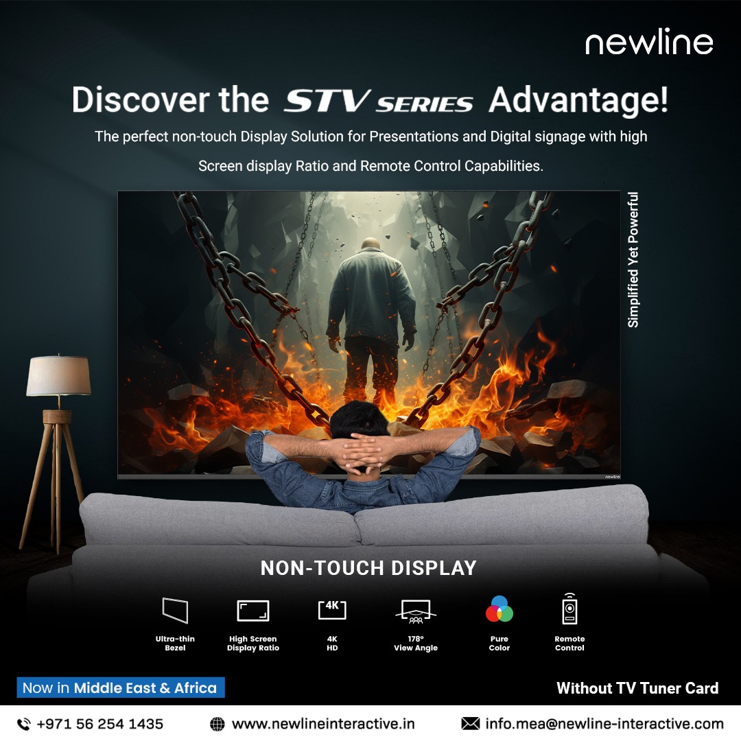NewlineAfrica's tweet image. 📺 Discover the STV Advantage! 📺

Simplified Yet Powerful — the perfect non-touch display solution for all your presentations and digital signage needs.

📧 Reach out to us for more details: info.mea@newline-interactive.com
+971 56 254 1435

#STVAdvantage #NonTouchDisplay