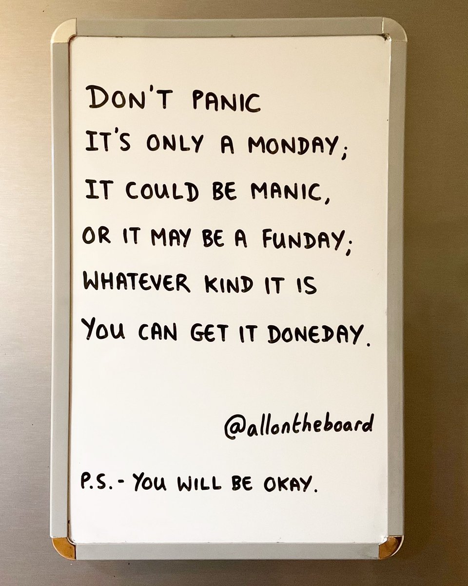allontheboard's tweet image. Don’t Panic….it’s only a Monday. 

#Monday #DontPanic
