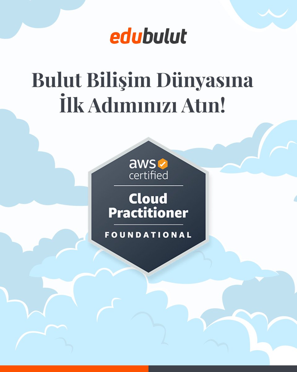 Bulut bilişimde kariyer fırsatlarını yakalayın! 🚀 AWS Cloud Practitioner Eğitimi ile dijital dönüşüm yolculuğunuzu başlatın ve temel kavramları öğrenin. 🌐

👉Daha detaylı bilgi için: edubulut.com

#edubulut #AWS