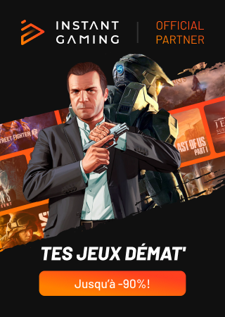 ✊Nouveau programme avec DWES✊
Passez par notre lien pour profiter de promo exclusive sur Instant Gaming !!!
instant-gaming.com/?igr=DWES