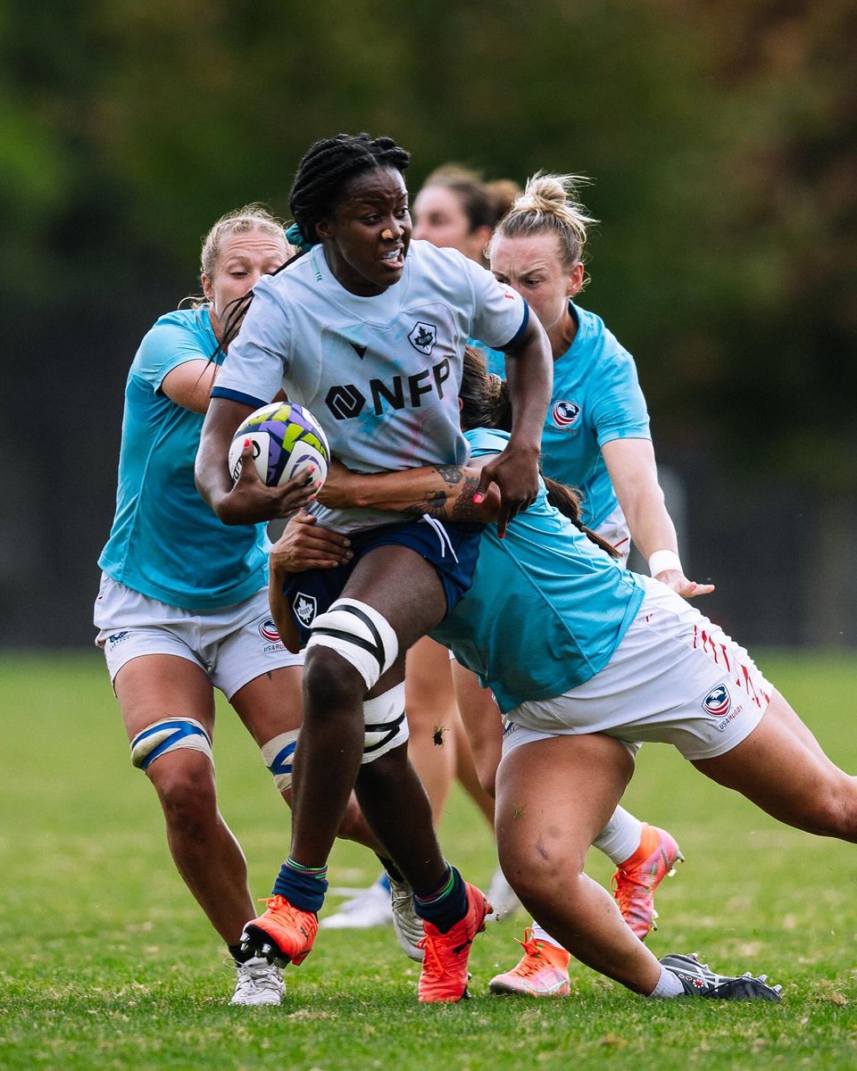 RugbyCanada's tweet photo. Pre match week scrimmage vs @USARugby in Vancouver 🌆

Thank you @UBCWRugby for hosting  💫

@nfpca 

#RugbyCA | #OneSquad https://t.co/am8fYiUqzi