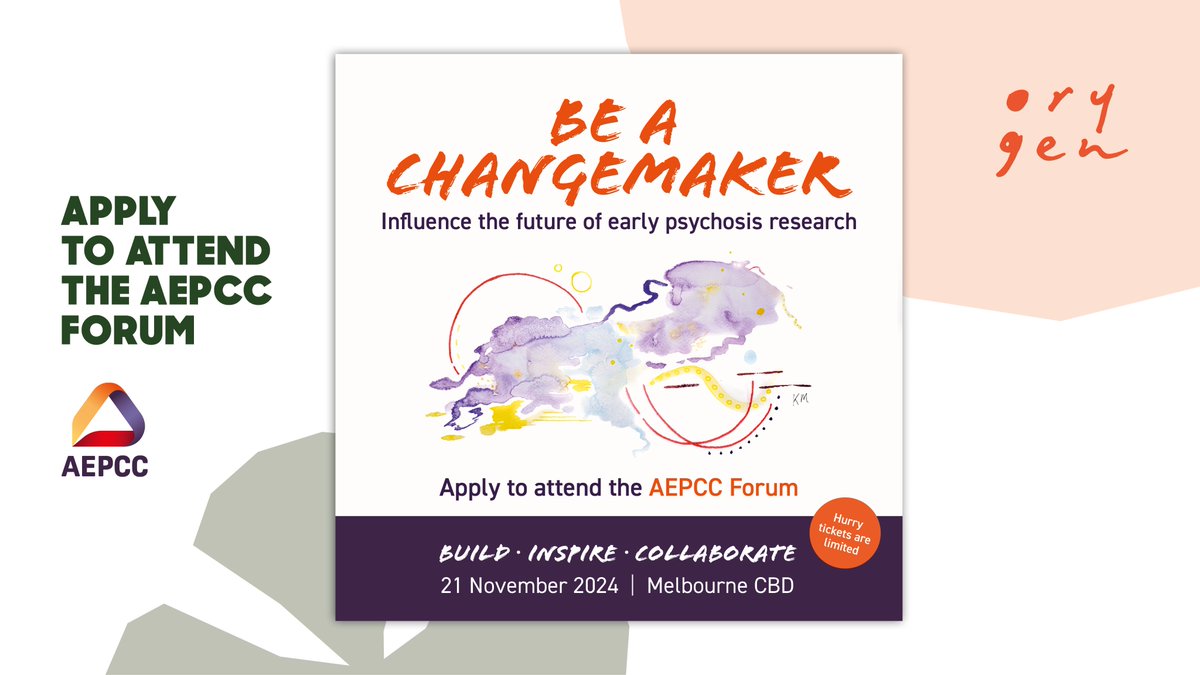 Applications to attend the 2024 AEPCC Forum are closing this Friday, 27 September.

Clinicians, researchers, those who have experienced (or are at risk of experiencing) psychosis, and those with a loved one who has, are invited to apply. More: bit.ly/3yPkgil
