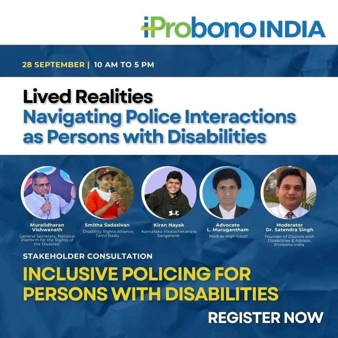I am absolutely delighted to join <a href="/iProbono/">iProbono</a> India as a moderator for their upcoming National level Stakeholder Consultation on #InclusivePolicing for Persons with #Disabilities. This consultation seeks to address the critical challenges &amp; systemic barriers that disabled people 1/