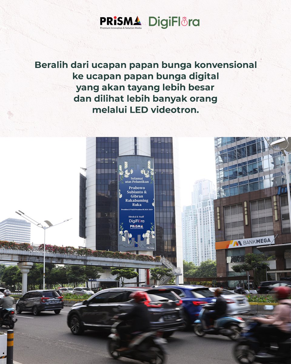 Prisma Advertising dan DigiFlora berkolaborasi untuk mengurangi limbah styrofoam dengan inovasi papan bunga digital ✨

Dalam campaign #ByeByePolystyrene, gerakan ini akan berdampak positif untuk lingkungan, karena dapat mencegah penumpukan limbah styrofoam
#PrismaAdvertising