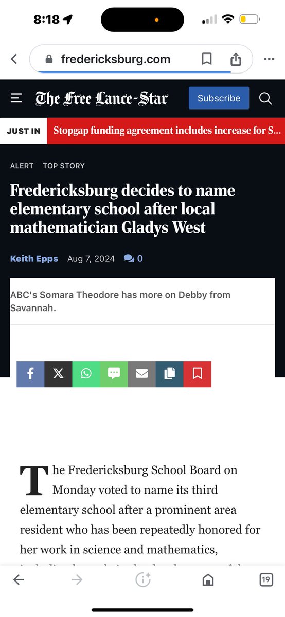 Dr. Gladys West, the trailblazer who was most responsible for making the calculations that led to the development of GPS and who served as the role model for our recent children’s book, will have an elementary school named after her in Fredericksburg, VA. More news tomorrow!