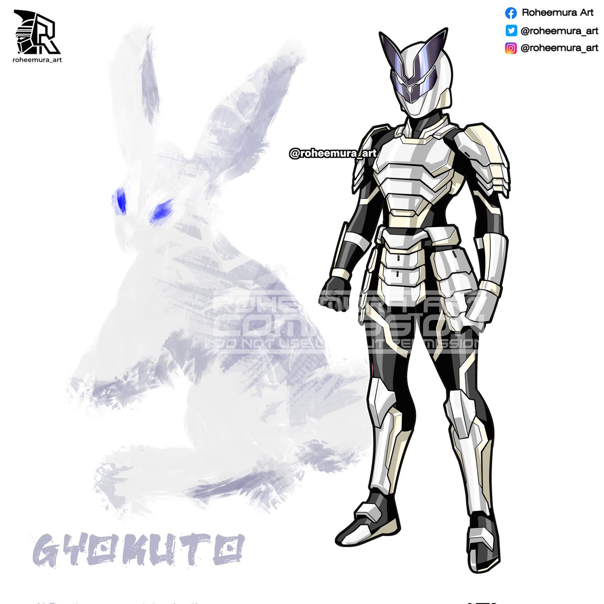 Said No Rabbit White #Gyokuto #PowerRangers Yokai Samurai... Commission for ...