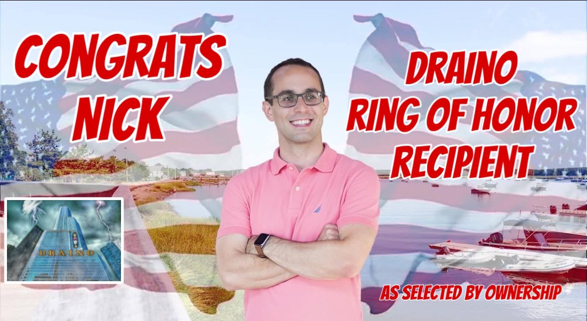 HashtagJL's tweet photo. At halftime of tonight’s SNF game, Draino owner Nick inducted himself into the Draino Ring of Honor 👀 

Congrats, Nick! https://t.co/D4UhLMP7le
