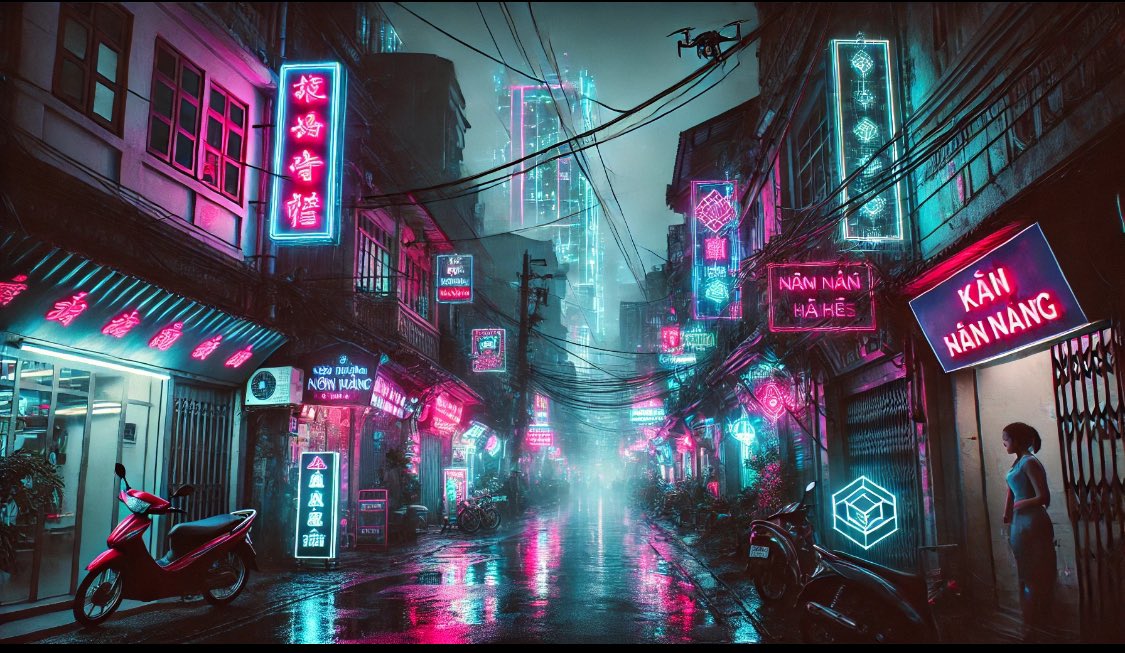 fakerphoto's tweet photo. Neon city. #art #DevaraBookings #NYC #Cyberpunk2077 #gamingpc #neon https://t.co/M9MGSyFr2I