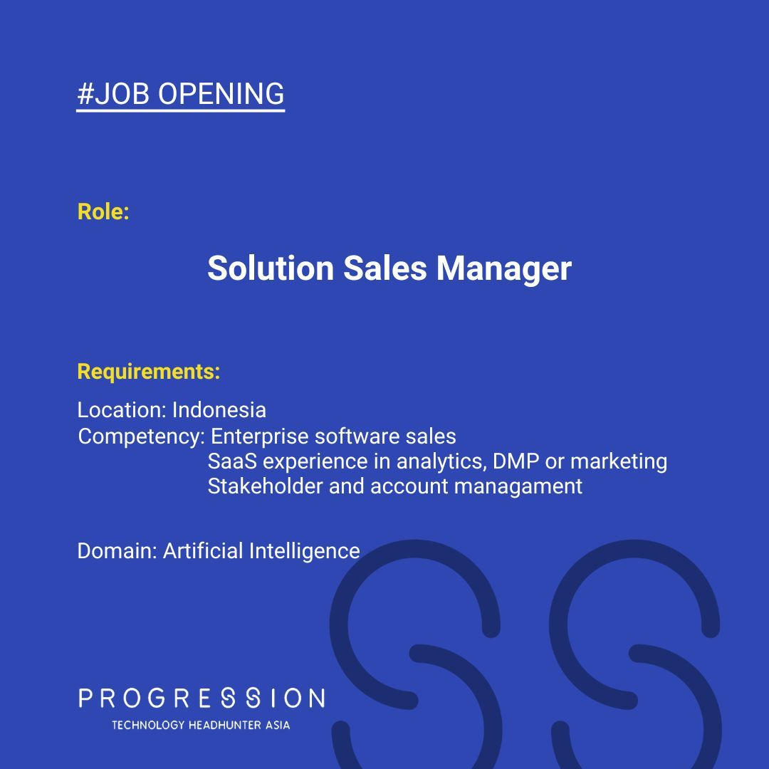 Progress_Search's tweet image. Opportunity Alert!

Do you like to build from the ground up? We seek a Solutions Sales Manager for starters and someone who can build a team to focus on the Indonesia market. Detailed JD at the link buff.ly/47G3mzB 

#ProgressionSearch #TechnologyHeadhuntersAsia