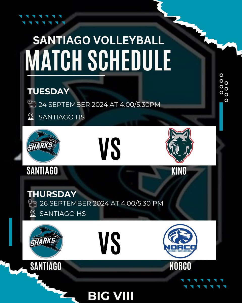 Sharks with back to back home matches on Tuesday and Thursday. Stop by the gym and watch the show.
#FearTheFin
🦈🏐