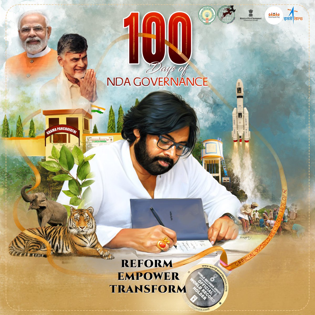 TeluguChegu's tweet image. ఆంధ్రప్రదేశ్ లో పవన్ నాయకత్వంలో గ్రామ గ్రామాన పంచాయతీ విప్లవం :-
పని చేసేవాడికంటే చెప్పుకునేవాడే గొప్పవాడు అనుకునే రోజులు ఇవి. అటువంటిది ఎన్నో మంచి పనులు చేస్తున్న @PawanKalyan గురించి మనం పూర్తిగా చెప్పుకోలేకపోతున్నాం.
పవన్ కళ్యాణ్ ఎప్పుడూ సాధారణ రాజకీయ నాయకుడు కాదు.ఆలోచనలో…