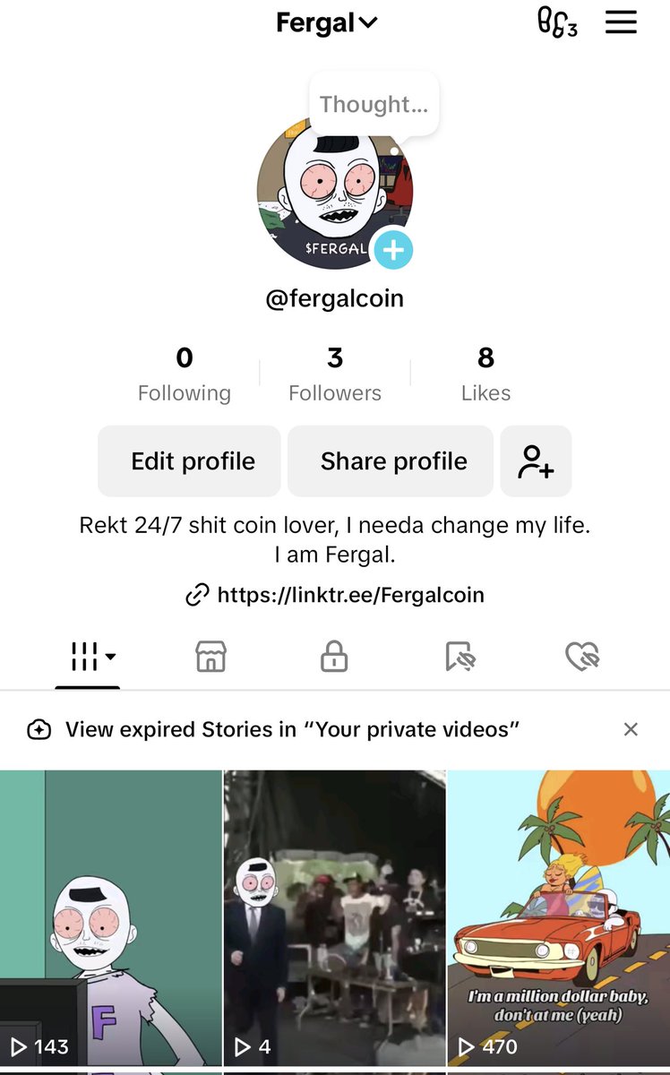 fergalcoin's tweet photo. Fergal has just hit TikTok and is gaining some traction! This is just the beginning! Plenty more content and fun is yet to come!! Come check him out on https://t.co/NSZKRvMfGL
#Fergal #TikTok #Memes #memecoin #DeFi #Ethereum #1000x #PEPE https://t.co/zq7iPttjzC
