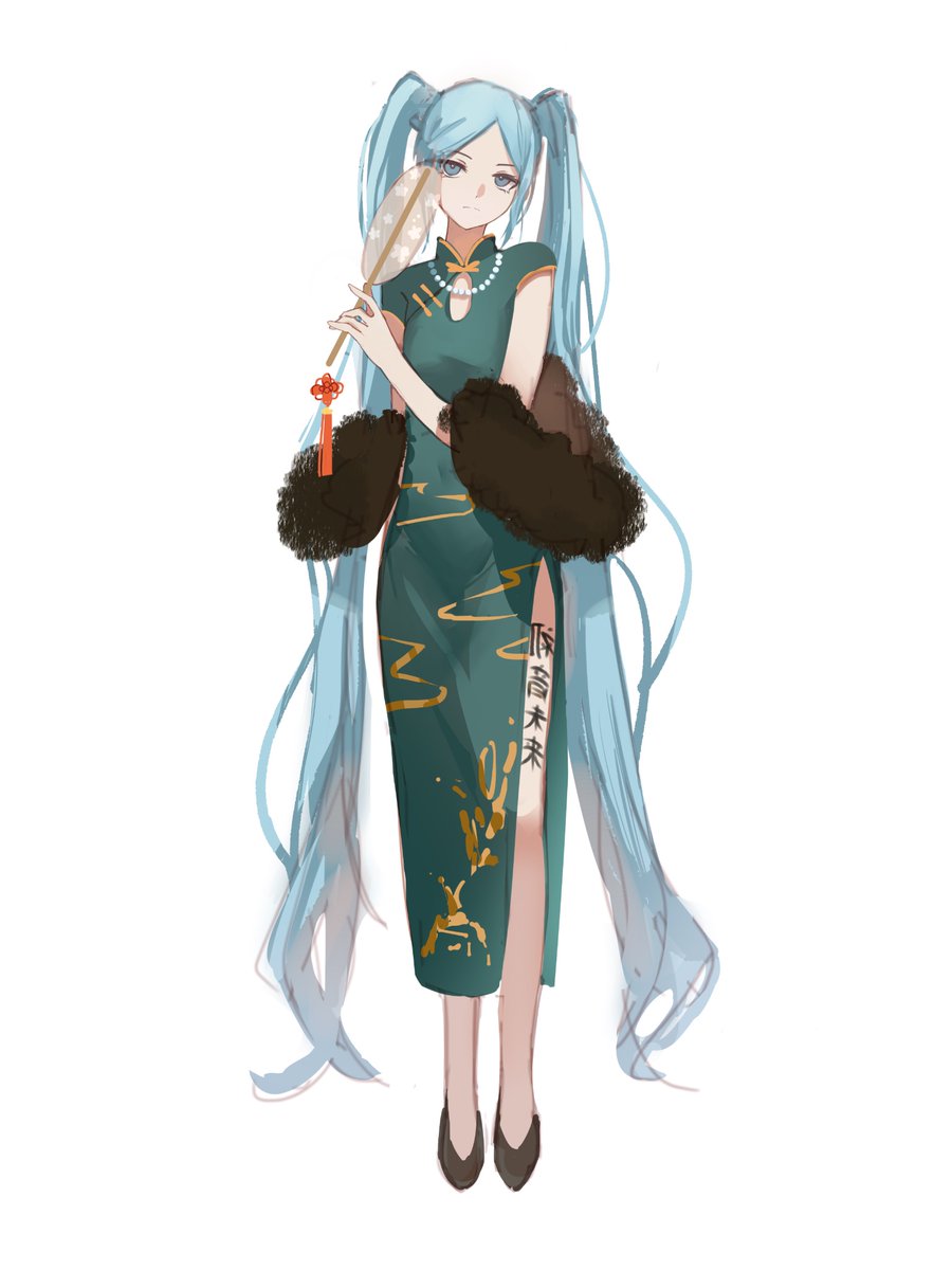 Holo051's tweet photo. I drew Chinese Miku u-u
(Long hair ver)

#qipao #chinese #HatsuneMiku #brazilianmiku #trend #cheongsam #dress #fanart https://t.co/rzvIkdSFnz