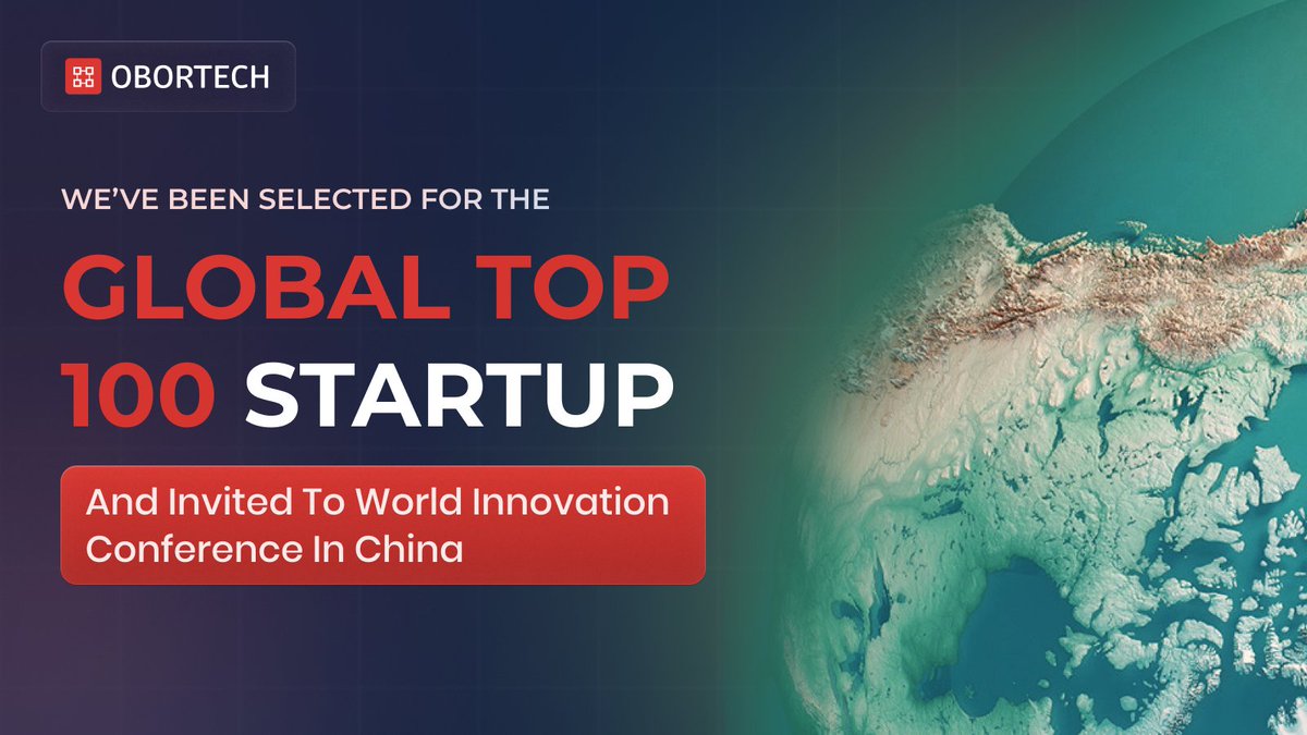 OBORTECHhub's tweet photo. 🟥 We're excited to announce that OBORTECH's been invited to a Global Top Industry Event &amp; has been selected for the Global Top 100 Startup List by the prestigious organizing institution.

We're looking forward to sharing more details in the coming days. https://t.co/Fu5iK1bKru