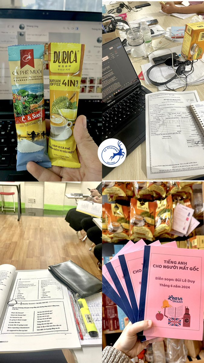 Thuyleplateau's tweet photo. Trong ngày dành 30 phút mỗi tối để học hoặc đọc, rèn thói quen tập trung. Mình học tiếng anh tại trung tâm,kèm với sách của công ty của A Bùi Lê Duy.Mỗi ngày chỉ cần 1% là được 365 ngày sẽ biết thêm ít nữa.Tặng sách khi mua kèm CF Hoà tan e gửi khách nha. https://t.co/fcYIEvf2o3
