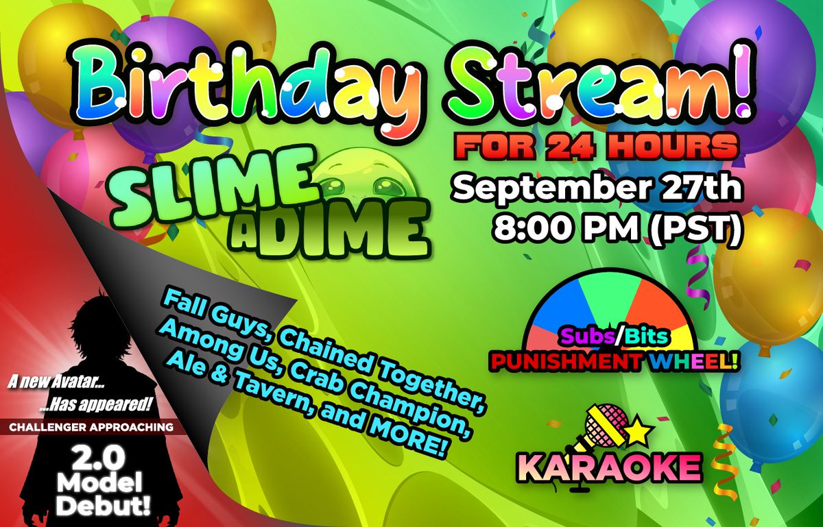 SlimeaDime's tweet photo. @NakiVT Hello! I can't recommend @YangCornerTV enough, she's made all of my overlays, graphics for advertising events, schedules, and made my starting soon screen! https://t.co/qrYP9qisrm