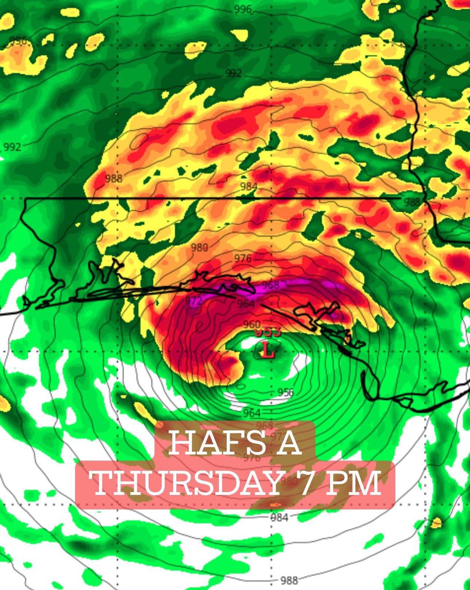 ReedTimmerUSA's tweet photo. NEW HURRICANE MODELS show a range of intensifies from a category 4+ Hurricane Helene approaching northwest Florida Thursday afternoon to a weaker storm in the FL Panhandle (HAFS-A) to a ripper just north of Tampa Bay as a major outlier (HMON). The exact track depends on where the center forms and also the speed of the upstream upper-level trough. Live briefings begin tomorrow morning! Stay tuned!