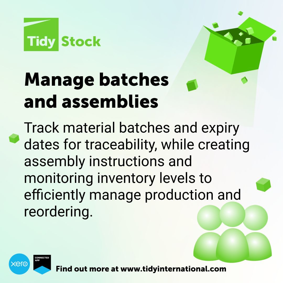 Did someone say seamless management for batches and assemblies?? With TidyStock, batches and assemblies have never been simpler 📦

🔗Find out more on TidyAcademy buff.ly/3XI5Wlw

#tidystock #batches #assemblies #tidyinternational #inventorymanagement