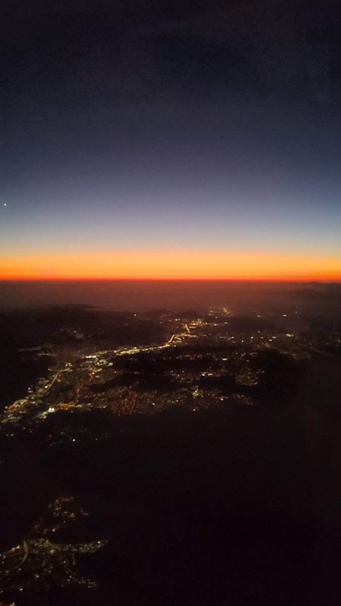 Pretty sunset in LA. Photo taken from the plane.