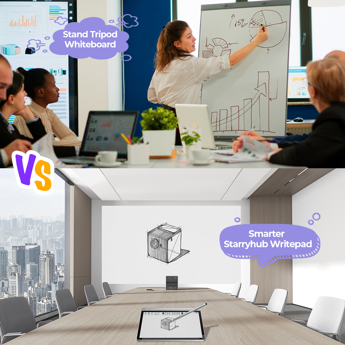CZUROfficial's tweet image. From traditional whiteboards to the StarryHub #WritePad, making meetings smarter and more seamless! 💡✨

Learn more: shop.czur.com

#CZUR #SmartMeetings #StarryHub