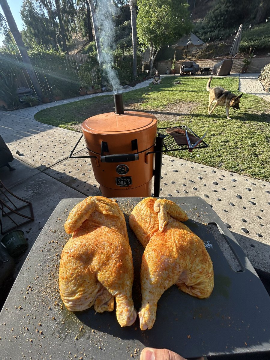 JIGomez89's tweet photo. Pollo asado on the @OklahomaJoes bronco #padresmeattwitter https://t.co/BIom2LzI9M