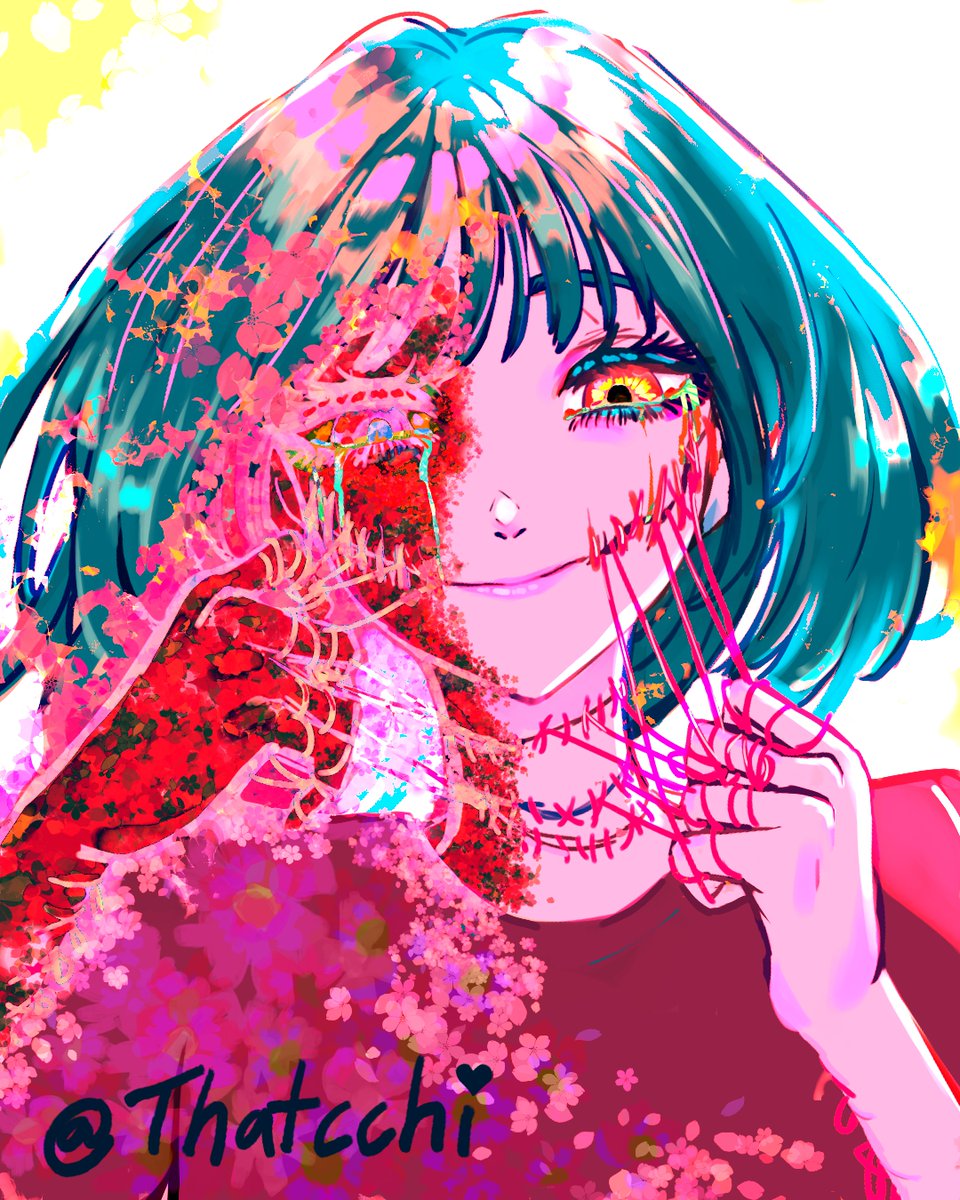 Thatcchi's tweet image. Hello your dad is back again and I've made art for you. (Or maybe this is for me? Both? Both.) 

The concept this time is, "You're the most beautiful sack of flesh and stardust I've ever seen so please don't die."
#art #digitalart #animedigitalart #animearttwt #AnimeArt