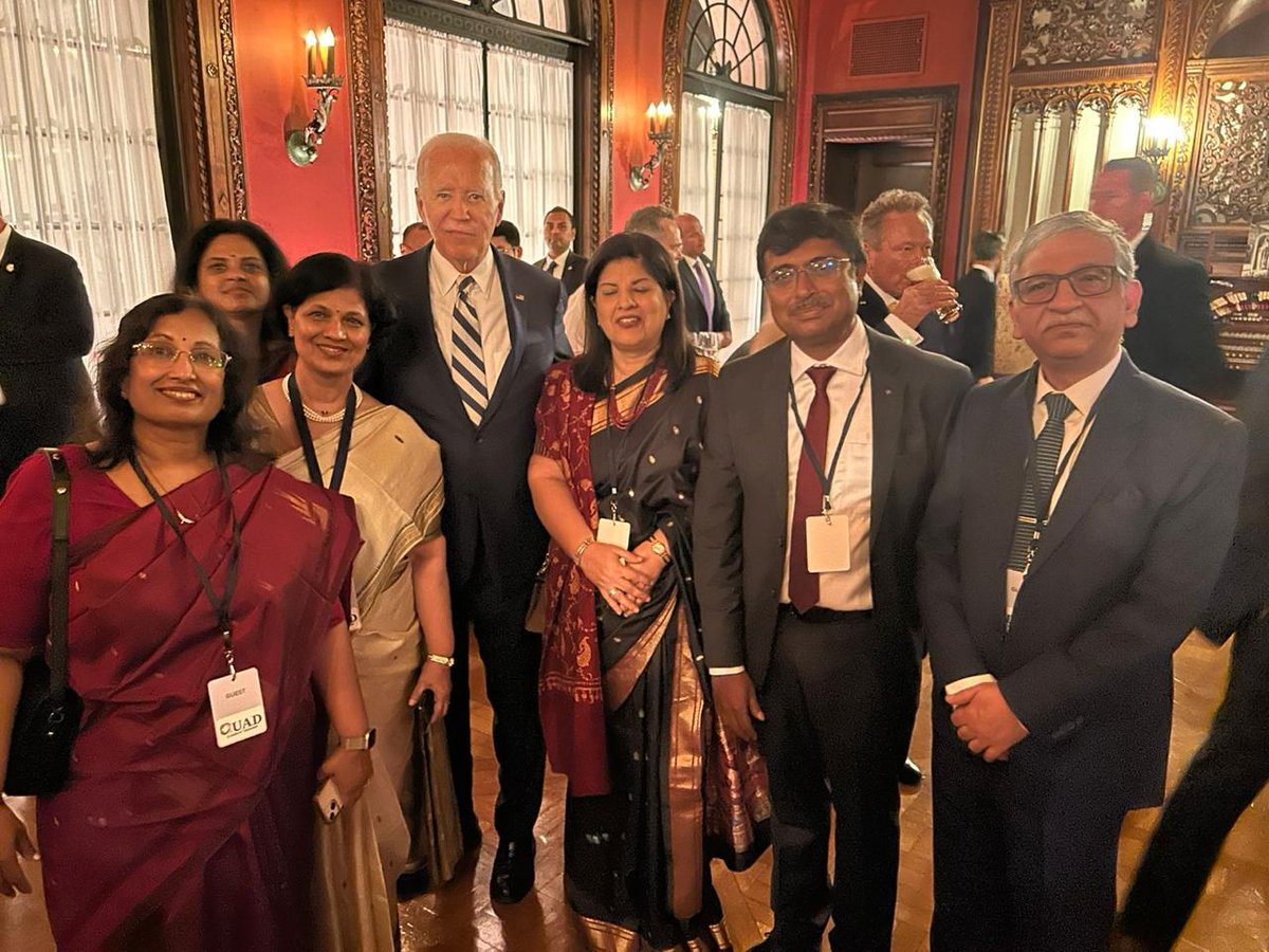 aiims_newdelhi's tweet photo. PM recognized the contributions from the scientists and committed USD 7.5 million for cervical cancer prevention in the Quad including diagnostics, vaccines and training programs!!👏👏👏 It was undoubtedly one of the most memorable days of Dr @⁨~Neerja Bhatla⁩ life and It will mark a change in the landscape of cervical cancer prevention Touching finale to Prez Biden’s speech
Heartiest Congratulations to Maam from Aiims family !