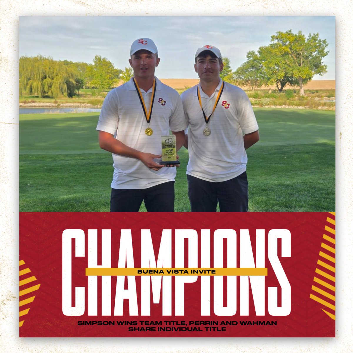 golf_storm's tweet photo. Big win today in Storm Lake! 🏆

The Storm men take home the BVU Invite team title, led by Blake Perrin and Jack Wahman, who both tied for first individually! On the women’s side, Kaylin Long shined with a top 20 finish.

https://t.co/PRMJgbIxih

#rollriversWGOLF #rollriversMGOLF https://t.co/qY0GpMCIO1