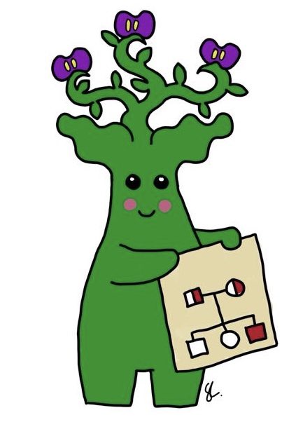 Super excited to say I will have little genetic counsellor pea plant stickers holding recessive inheritance pedigrees for sale in my Etsy shop soon!