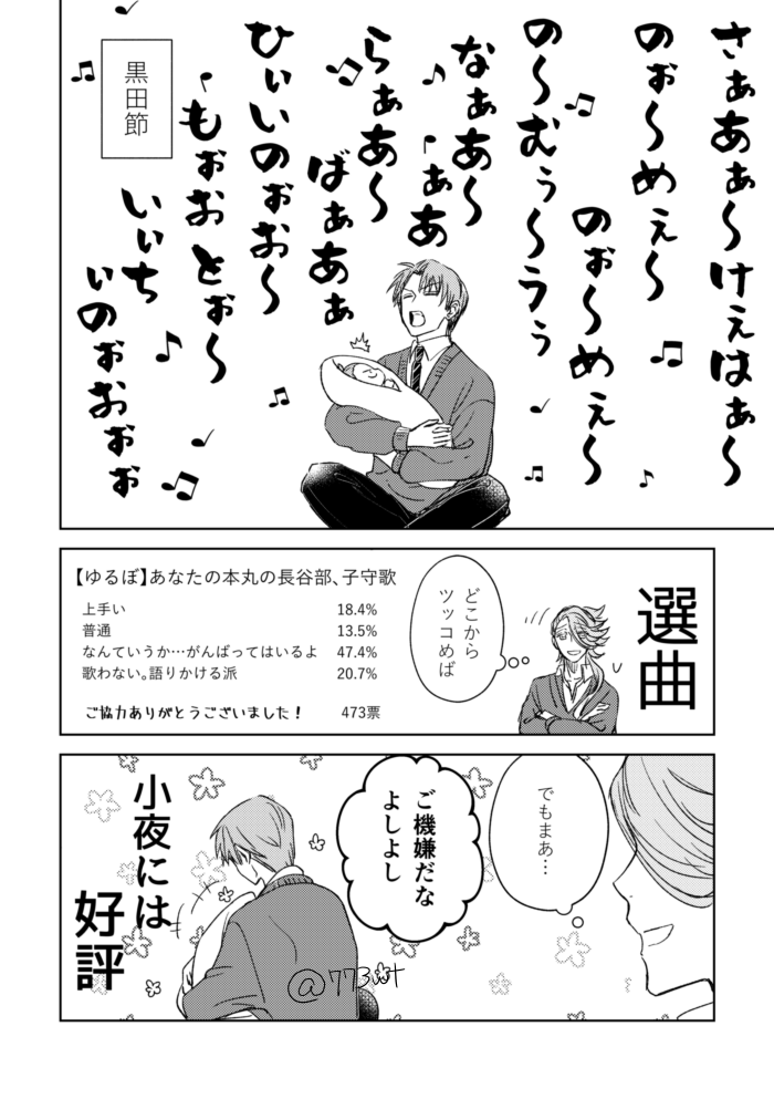 現パロさもんじ!宗三と長谷部と江雪と小さい頃の小夜 