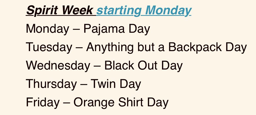 It’s Spirit Week!