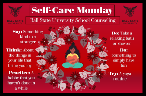 BallStateSC's tweet photo. Try these 6 self-care activities this week to help you stay balanced and calm. 

#SelfCare #selfcaremonday #schoolcounselor #ballstateuniversity https://t.co/GmLNVlucaJ