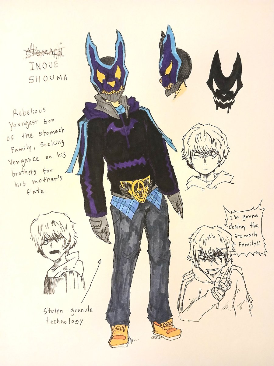 sals_mayonise's tweet photo. kamen rider gavv, an antihero design concept, he fights the stomach family to save the humanity or to destroy the granutes?

#kamenrider #KamenRiderGavv #gavv #tokusatsu #art #fanart #sketch https://t.co/ugj5OAGfuZ