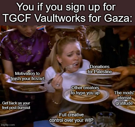 TGCFVaultworks's tweet photo. 3 more days until creator signups open! 

While our amazing art mods are adding the finishing touches to our Carrd and whipping up new graphics, here's a little refresher on what Vaultworks is doing for Gaza: https://t.co/v87mqM8Fow

Interested? Mark your calendars for Sep 26! https://t.co/NBWbZ0VKC9