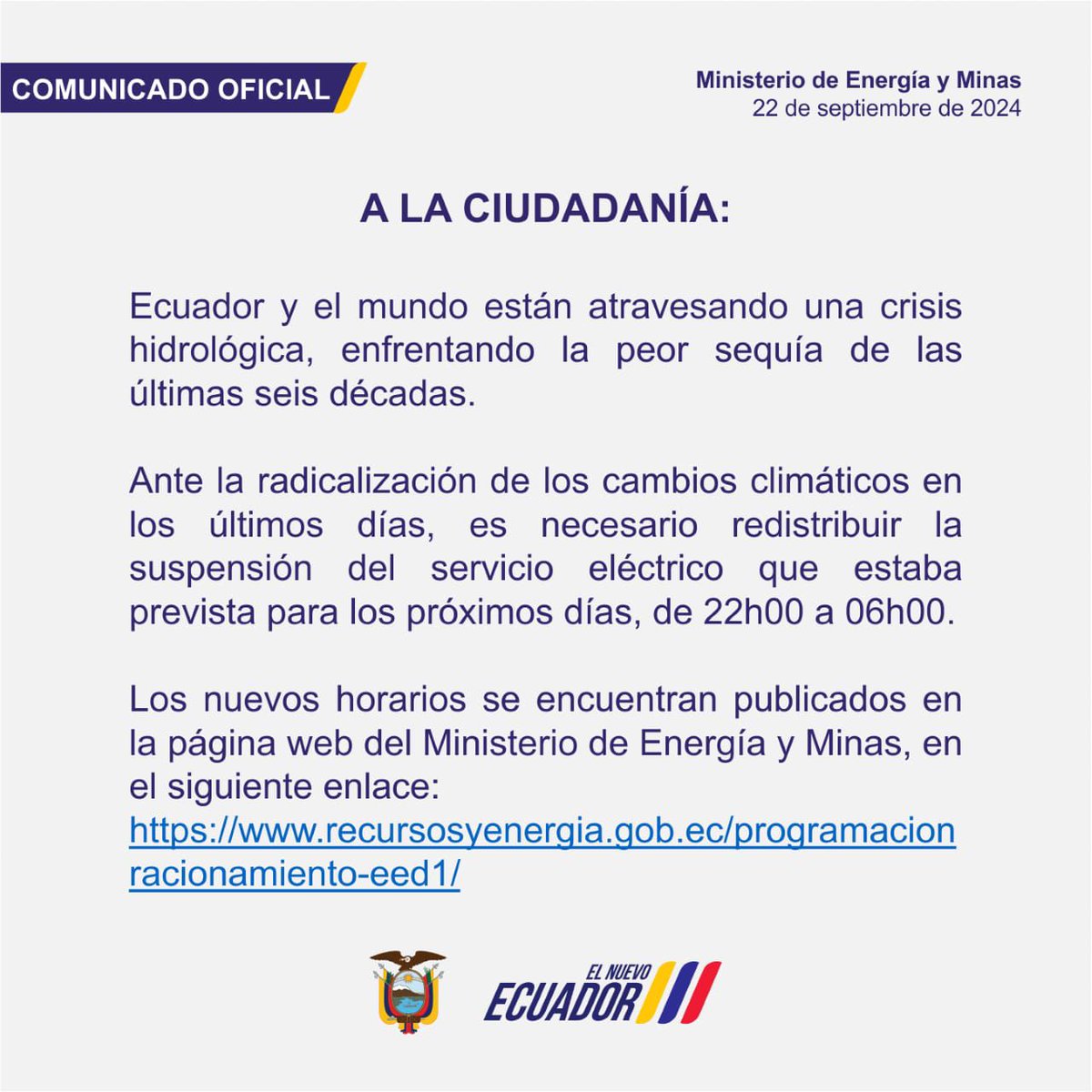 Viceministerio de Energía 🇪🇨 tweet media