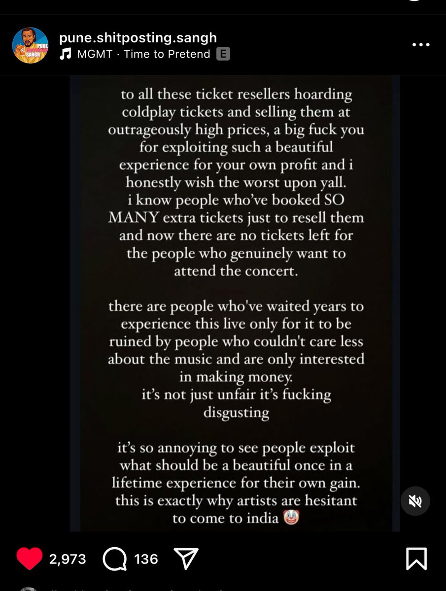 ishagadgil's tweet photo. Yesterday, the sadness was unparalleled. 
I request @bookmyshow to start ID-based booking, because genuine fans are going to miss out on an iconic experience. All because of these scammers. 

#BookMyShow #coldplayindia2025 https://t.co/yvecEs2BJS