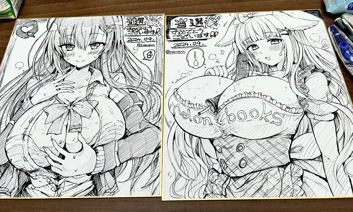 色紙描いたよ^ ^
アナログ緊張するけど楽しい! 