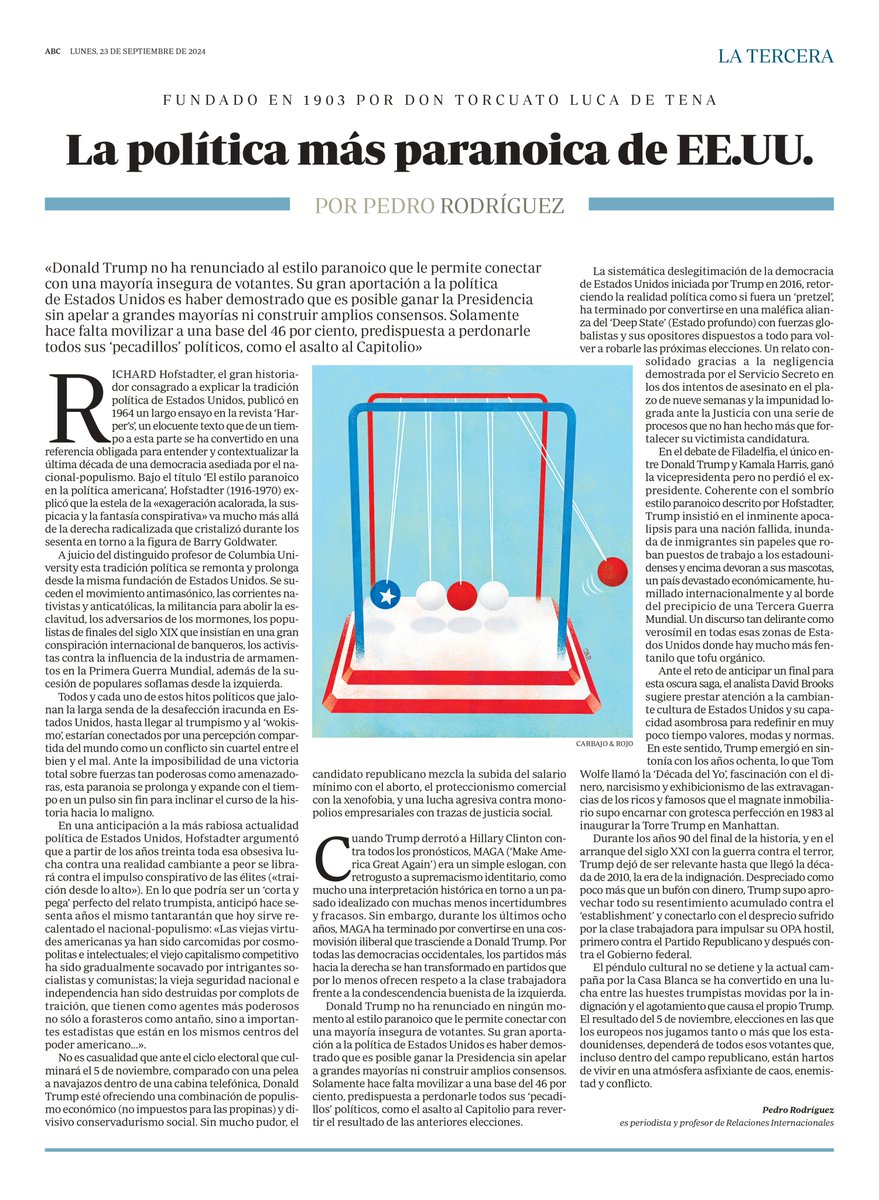 Pedro Rodríguez (@pedrorodriguezw) on Twitter photo Nueva #TerceraABC «Trumpismo o Wokismo: La política más paranoica de EE.UU.» – abc.es/opinion/pedro-… – <a href="/abc_es/">ABC.es</a>@AspenSpain <a href="/IB_Franklin/">Instituto Franklin-UAH</a> @abc_es <a href="/PolExt/">Política Exterior</a> <a href="/IEuniversity/">IE University</a> <a href="/iespega/">IE School of Politics, Economics & Global Affairs</a> <a href="/CUNEF/">CUNEF Universidad</a> Nueva #TerceraABC «Trumpismo o Wokismo: La política más paranoica de EE.UU.» – abc.es/opinion/pedro-… – <a href="/abc_es/">ABC.es</a>@AspenSpain <a href="/IB_Franklin/">Instituto Franklin-UAH</a> @abc_es <a href="/PolExt/">Política Exterior</a> <a href="/IEuniversity/">IE University</a> <a href="/iespega/">IE School of Politics, Economics & Global Affairs</a> <a href="/CUNEF/">CUNEF Universidad</a>