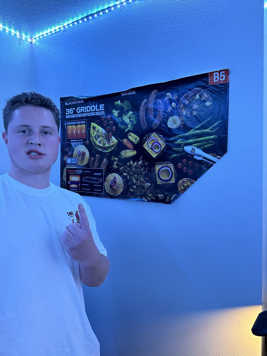 Sommer Maureen (@harborfamily) on Twitter photo …walked into my son’s room <a href="/WSUPullman/">WSU Pullman</a> & found a <a href="/BlackstoneGrid/">Blackstone Products</a> griddle insert poster on the wall. 😂 Why?! Apparently, he’s not just a college student but also aspiring to be the ‘Sizzle King’ of his live out. Nothing like firing up the griddle for the crew after a night at …walked into my son’s room <a href="/WSUPullman/">WSU Pullman</a> & found a <a href="/BlackstoneGrid/">Blackstone Products</a> griddle insert poster on the wall. 😂 Why?! Apparently, he’s not just a college student but also aspiring to be the ‘Sizzle King’ of his live out. Nothing like firing up the griddle for the crew after a night at