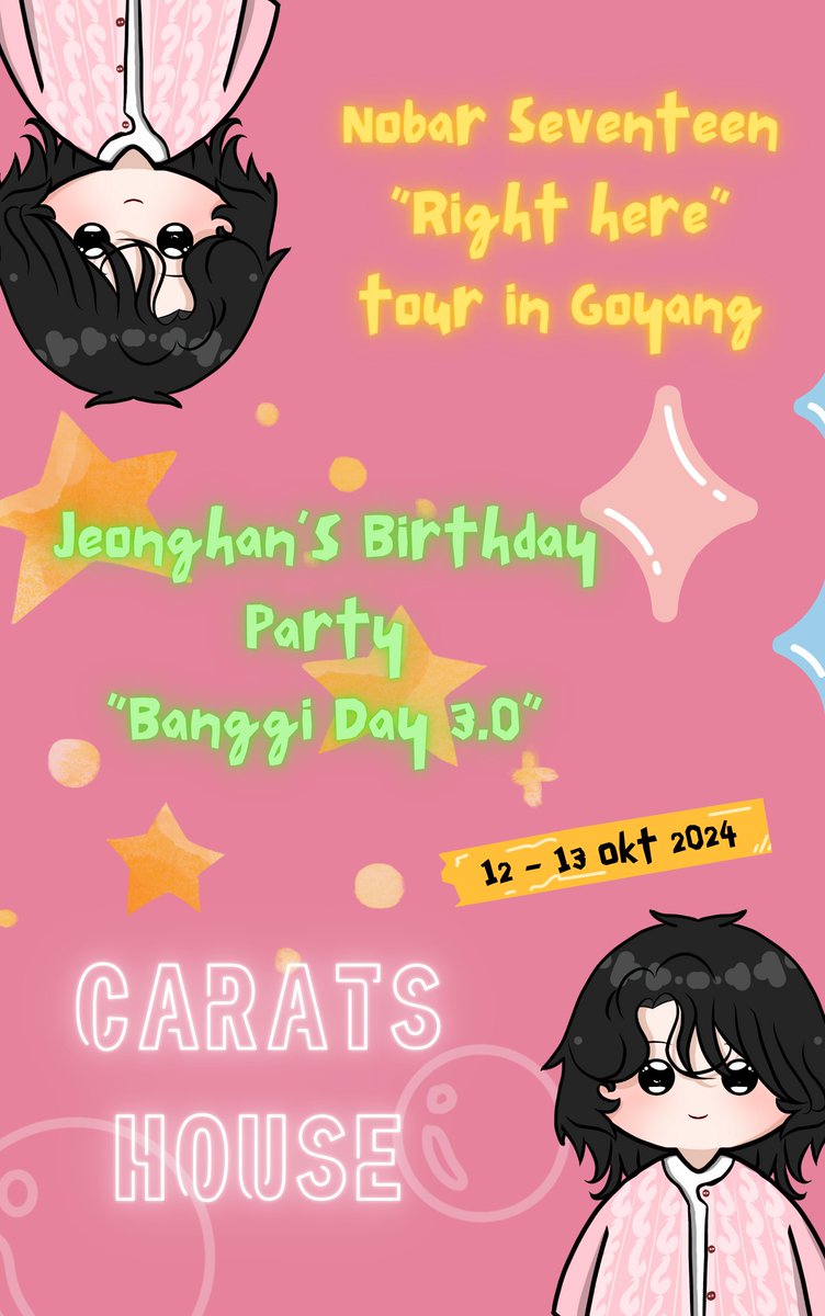caratshouse's tweet photo. Nobar SEVENTEEN 'RIGHT HERE' tour in Goyang + Birthday Event Jeonghan Jakarta "Banggi Day 3.0" mini poster and little merch 💞

🎀 FULLY BOOKED 🎀

See you Carats! 💖 #SEVENTEEN #JEONGHAN https://t.co/VGcAJEbDWl