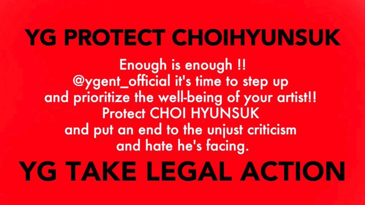 irohasuyou's tweet photo. Enough is enough‼️@ygent_official it's time to step up and prioritize the well-being of your artist!! Protect CHOI HYUNSUK and put an end to the unjust criticism and hate he's facing.

YG TAKE LEGAL ACTION
#YG_PROTECT_CHOIHYUNSUK
#YG_PROTECT_TREASURE https://t.co/bLeiNo4Tvt